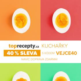 Až do pátku 29. 3. 2024 je na e-shopu Toprecepty.cz sleva 40 % na všechno.