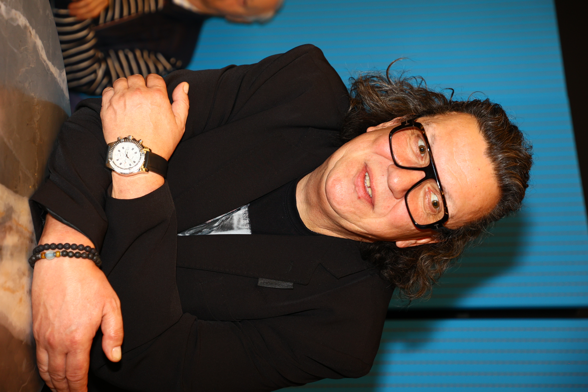 Richard Genzer na tiskovce k muzikálu Beetlejuice.