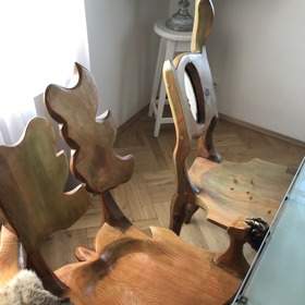 Židle, které vyrobil Jitčin kamarád - co kus, to originál