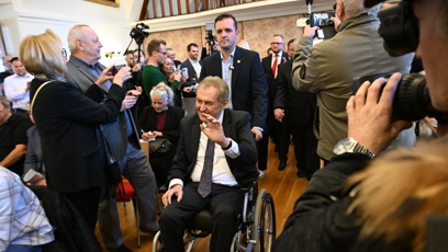 FOTO: Miloš Zeman přijel na křest knihy Spiknutí.