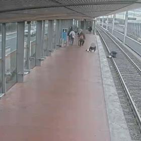 Dvacetiletý mladík strčil do chlapce a babičky, která skončila na kolejích.