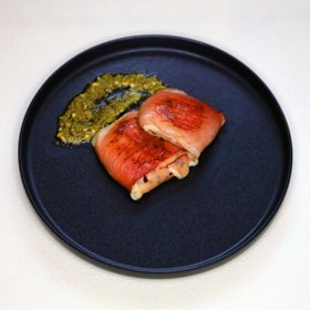 Jako předkrm byla u Davida Plevy mozzarella v županu.