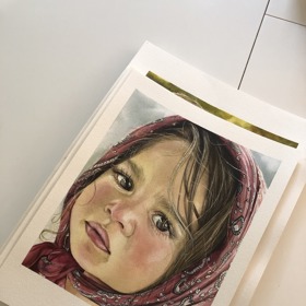 Portrét Ariel, dcery Emmy Smetany - malovala Míša Kuklová.