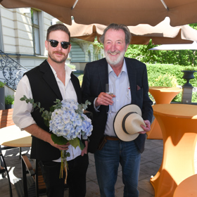 Herec Vladimír Polívka se na křtu knihy Chantal Poullain setkal se svým otcem Bolkem Polívkou.