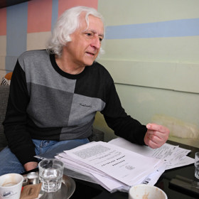 Petr Bartheldi během rozhovoru.