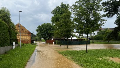 FOTO: Zaplavená obec Blížejov