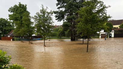 FOTO: Zaplavená obec Blížejov