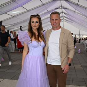 Lenka Limberská s manželem Davidem na módní akci v Brně.