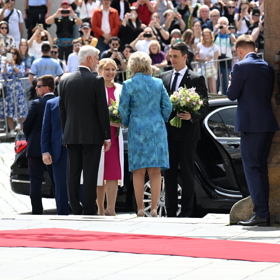 Přivítání se slovenským prvním párem bylo velmi přátelské. 