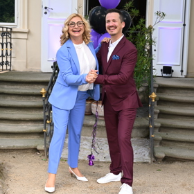 Herečka Jana Paulová se svým tanečním partnerem Robinem Ondráčkem. 