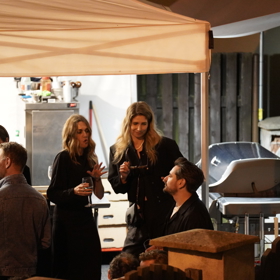 Vojta Kotek s manželkou Radanou na večírku ve Varech.