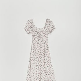 Romantické šaty s živůtkem a nadýchanými rukávy. House, 499 Kč