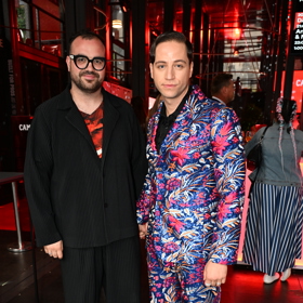 Milan Peroutka s manželem na Campari party.