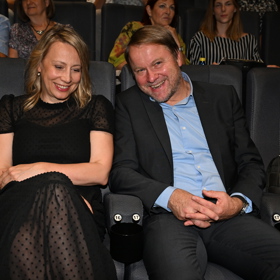 Kateřina Jacques s manželem Martinem Bursíkem byli samý úsměv.