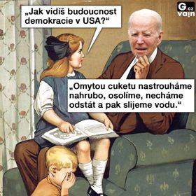 Joe Biden je terčem vtipů.