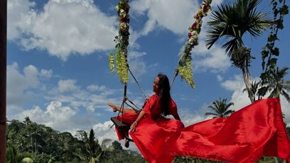 FOTO: Agáta Hanychová si užívá na Bali.