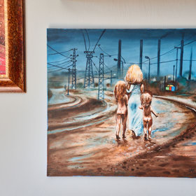 Janův obraz: Osud kráčí do údolí a vede s sebou dvě nevinné děti.