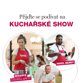 Jedním velkých lákadel podzimních Dnů Marianne jsou kuchařské show Pavla Berkyho či redakce časopisu Apetit. Nenechte si je ujít 14. 9. v Marianne Lounge v OC Černý most.