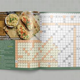 Časopis Labyrint křížovek s Toprecepty.cz lze ve vybraných trafikách koupit za 49,90 Kč.