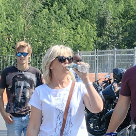 Eva Pavlová na akci Prague Harleys Days.