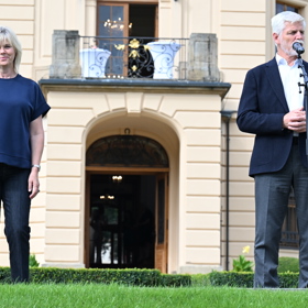 Prezidentský pár v Lánech.