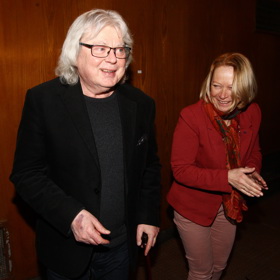 Vladimír Mišík se svou manželkou Evou, která do společnosti chodí málokdy.