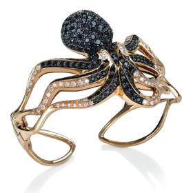 Luxusní zlatý náramek - chobotnice, Roberto Coin, cena na vyžádání.