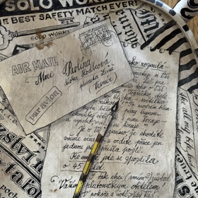 Originální dopis od Jana Saudka jeho Pavlínce, jak jí říká, datovaný 12.8.2004