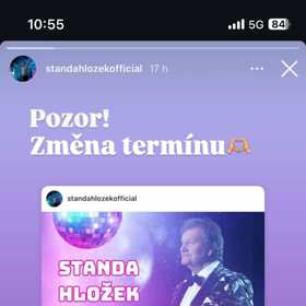 Zpěvák Standa Hložek ze solidarity zrušil svůj narozeninový koncert v Lucerně.
