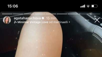 FOTO: Agáta se na chvíli stahuje z Instagramu.