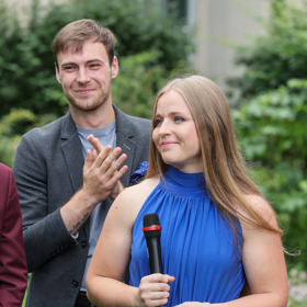 Martina Ptáčková se svým tanečním partnerem Dominikem Vodičkou.