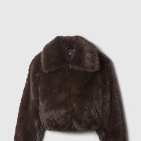 Čokoládově hnědá krátká bunda s límcem, GAP, 3 999 Kč