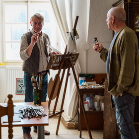 Oldřich Navrátil jako Evženův pomocník.