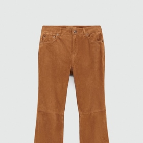 Kalhoty z broušené kůže, Mango, 5 499 Kč