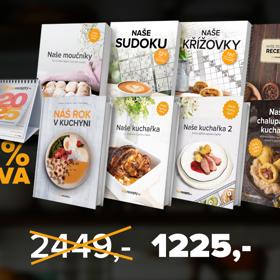 Kompletní nabídka publikací od Topreceptů běžně stojí 2449 korun, ale díky slevě ji získáte za příjemných 1225 korun.