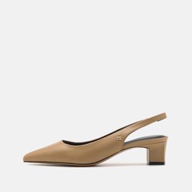 Kožené slingback lodičky v neutrálním tónu, Tommy Hilfiger, 3 120 Kč