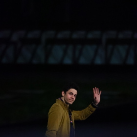 Marek Adamczyk v dobré náladě. 