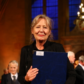Helena Třeštíková se státním vyznamenáním.