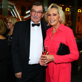 Helena Vondráčková se Zdeňkem Bartákem na afterparty.