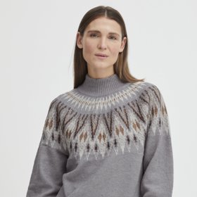 Decentní a stylový, fair isle svetřík s vyšším stojáčkem. B.Young, 1  560 Kč