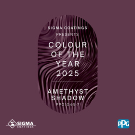 Společnost Sigma Coatings zvolila barvou roku podmanivý odstín Amethyst Shadow.