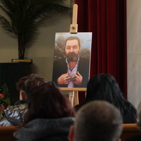 Pohřeb Martina Nováka.