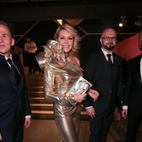 Zpěvačka Helena Vondráčková ve svém loňském modelu na Českého slavíka.