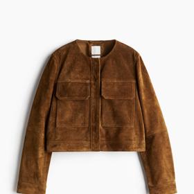 Semišová bunda do pasu, H&M, 6 799 Kč