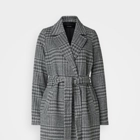 Šedivý kostkovaný plášť s vázačkou, Vero moda, 1 920 Kč