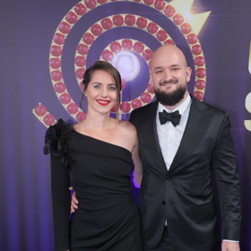 Pokáč s manželkou Eliškou na letošním předávání cen Český slavík.