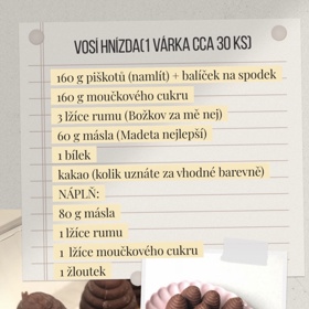 Zde ještě jednou recept na nejlepší hnízda. 