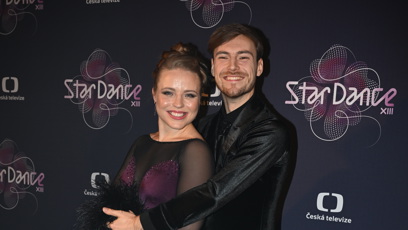 FOTO: Martina Ptáčková a Dominik Vodička byli před startem devátého večera StarDance ve skvělé náladě.