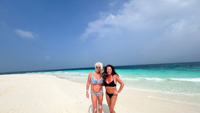 FOTO: Heidi Janků si užívala Maledivy spolu s kamarádkou.