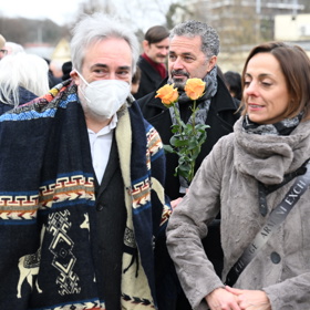 Petr Vacek na pohřbu.